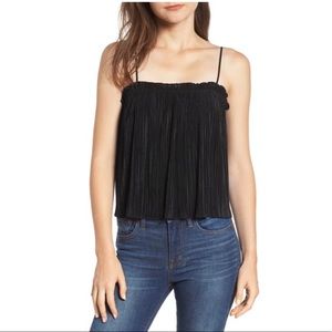 Madewell - Nicole Pleated Ruffle Tank - Black